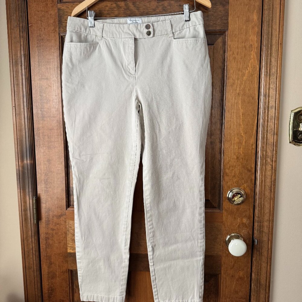 Charter Club Light Khaki Classic Fit w/Double Buttons Pants Size 12